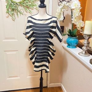 Twelve By Twelve. Black & Cream Dolman Mini Dress